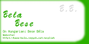 bela bese business card